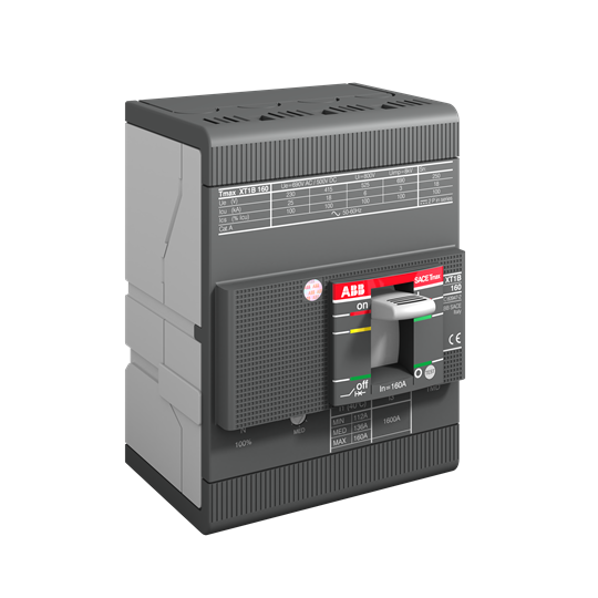 1SDA067406R1 - XT1C 160 TMD 100-1000 4p F F ABB MCCB - Tmax XT