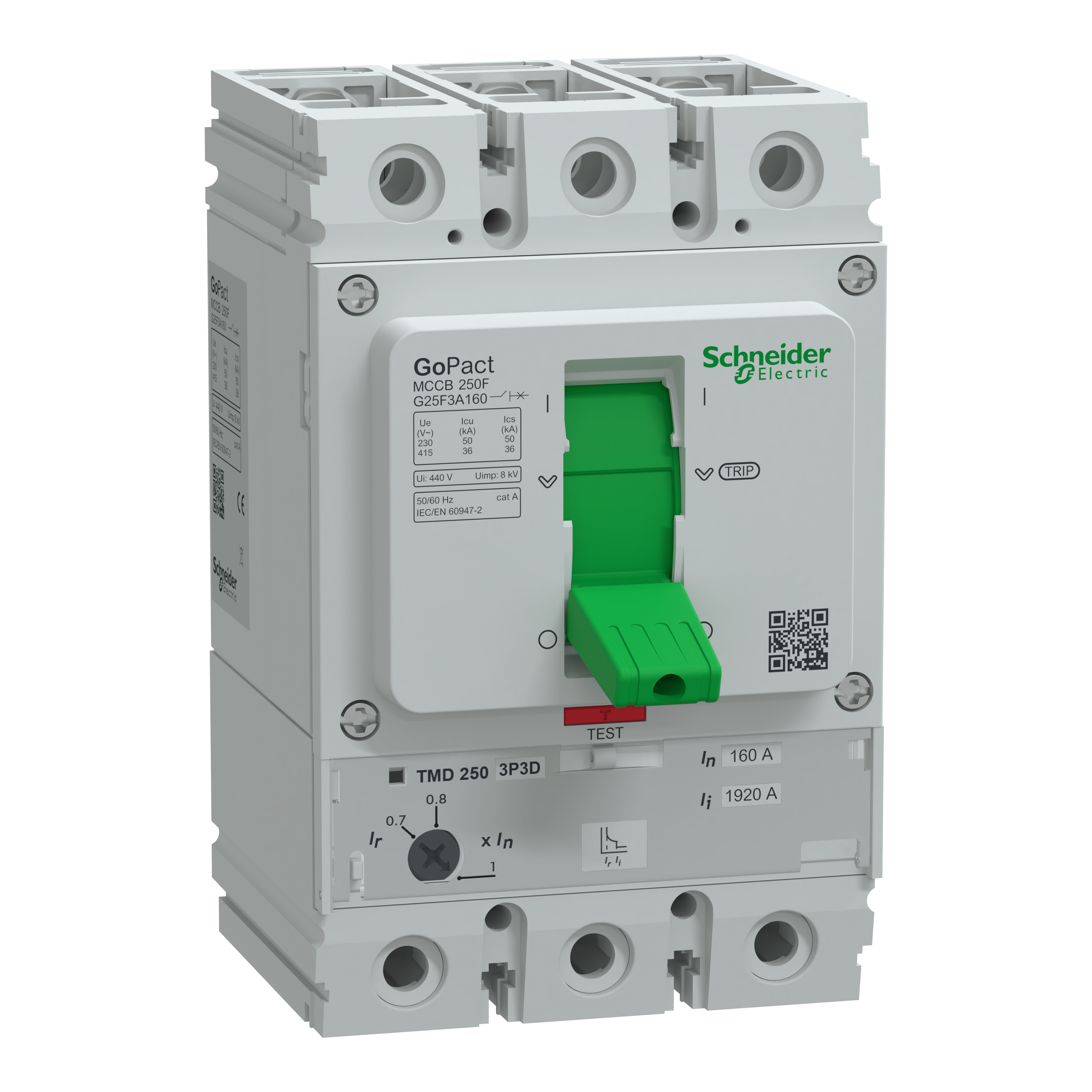 GOMCCB 250F 3P3D 160A ADJ G25F3A160
