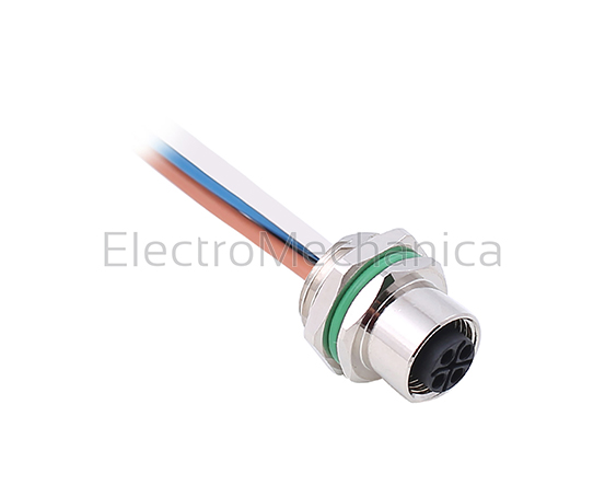 PANEL MOUNT M12 8PIN FEMALE METAL