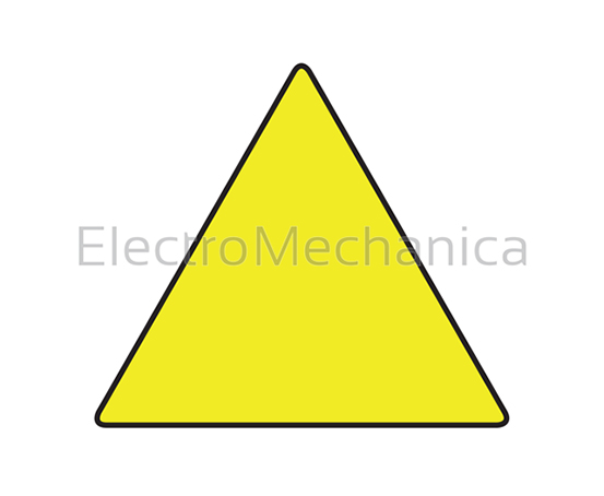 100mm ADHESIVE TRIANGLE SIGN (50/PK)