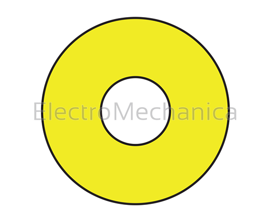90mm dia YEL LABEL FOR 22.5mm(50)