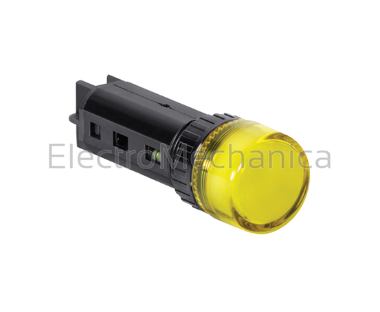 16mm P/MNT YEL LED 220VAC/DC