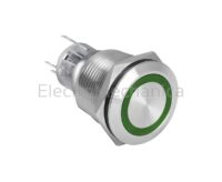 22mm GRN ILL MET. P/BUTTON 220VAC