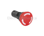 MUSH/HEAD ECONO RED P/BUTTON 1NO+1NC