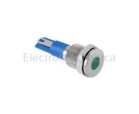 10mm METALIC GRN LED PL 240VAC/DC