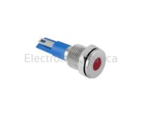 10mm METALIC RED LED PL 240VAC/DC