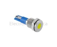 12mm METALIC YEL LED PL 240VAC/DC
