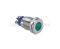 16mm METALIC GRN LED PL 240VAC/DC