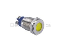 16mm METALIC YEL LED PL 240VAC/DC