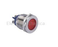 22mm METALIC RED LED PL 220VAC/DC