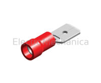 MALE PUSH-ON RED 6.4mm TWNGRP 100