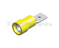 MALE PUSH-ON YEL 6.4mm TWNGRP(100
