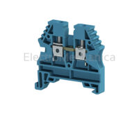 4mm RAIL MNT SCREW TERMINAL BLUE