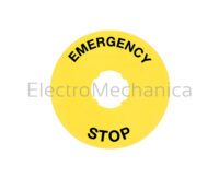 EMERGENCY STOP LABEL 90mm