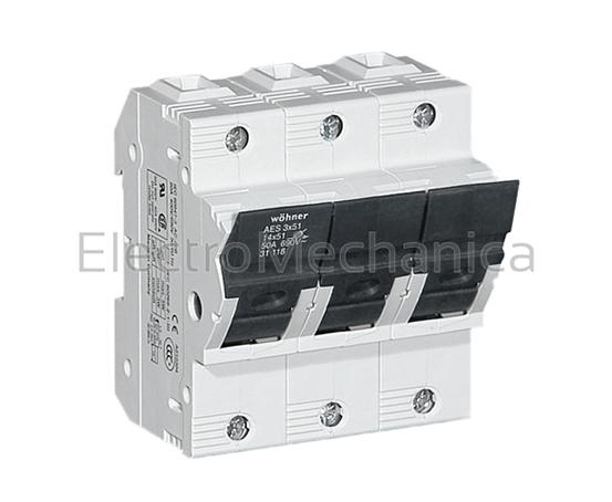 14x51 3P CYLINDRICAL FUSE HOLDER