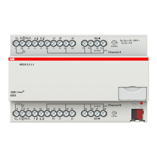 2CDG110218R0011 - HCC/S2.1.1.1 Heating/Cooling Circuit Controller, 2-fold, 0-10 V, MDRC | ABB