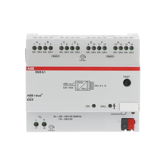 2CDG110025R0011 - DG/S8.1 DALI Gateway, 8-fold, MDRC | ABB