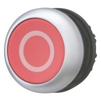 M22-D-R-X Pushbutton 216605 – Flat, Momentary, Red, Inscribed, Titanium Bezel