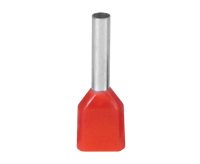 2x1mm2 RED INS FERRULE 10mm (100)