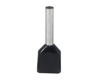 2x1.5mm2 BLK INS FERR. 10mm (100)