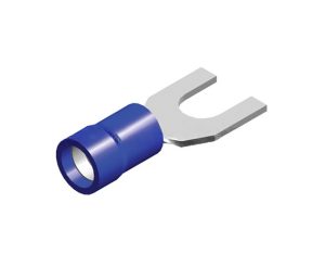 2.5mm2 x6mm FORK LUG BLU (100)