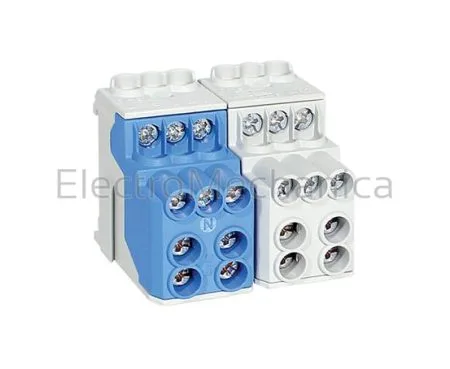 100A 2x25mm2 DISTRI. BLOCK BLU